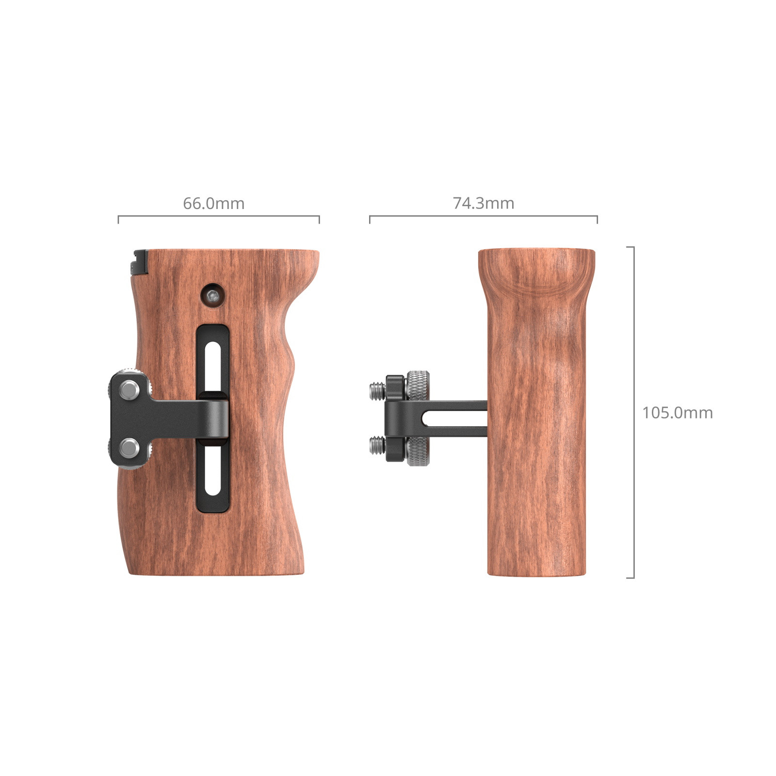 SmallRig Wooden Side Handle with 1/4''-20 Screws HSN2093D