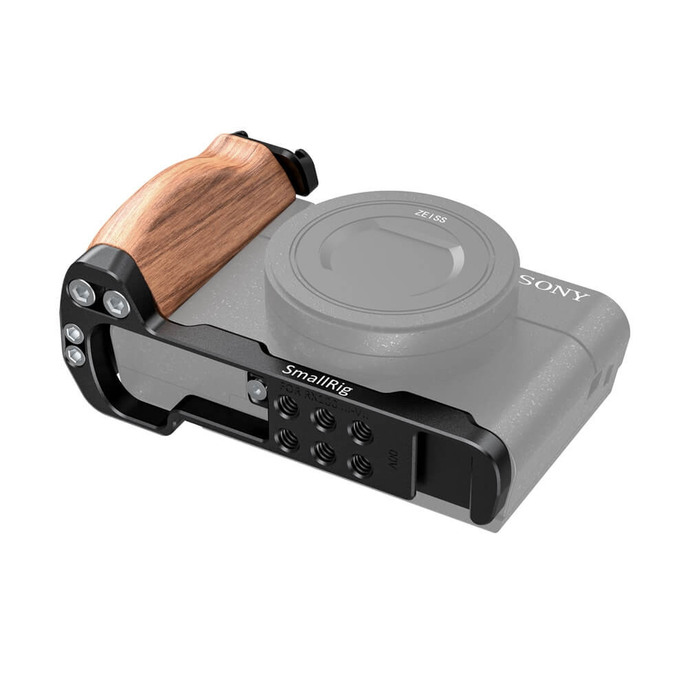 SmallRig L-Shaped Wooden Grip with Cold Shoe for Sony RX100