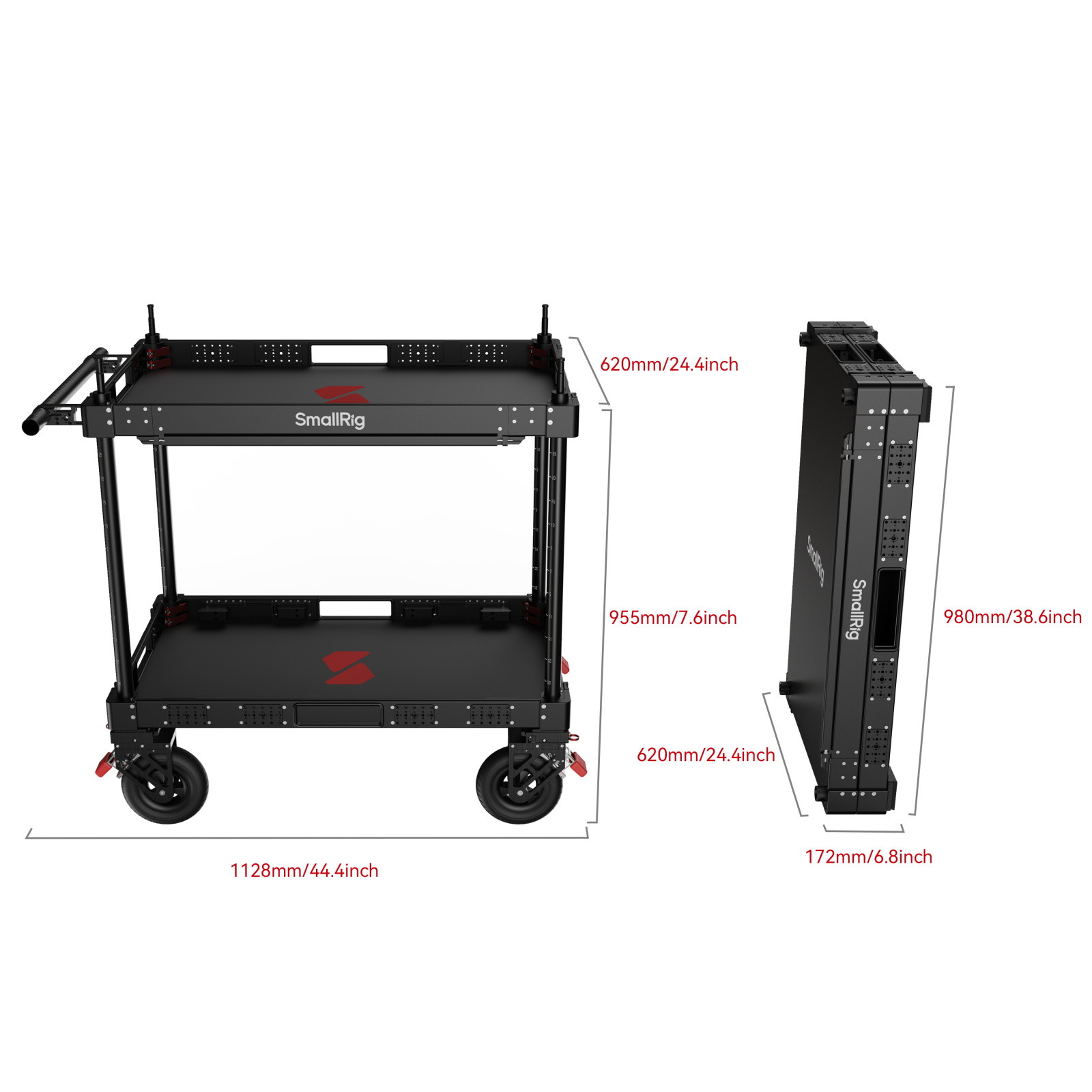 SmallRig 36" Lightweight Video Production Camera Cart MD4573