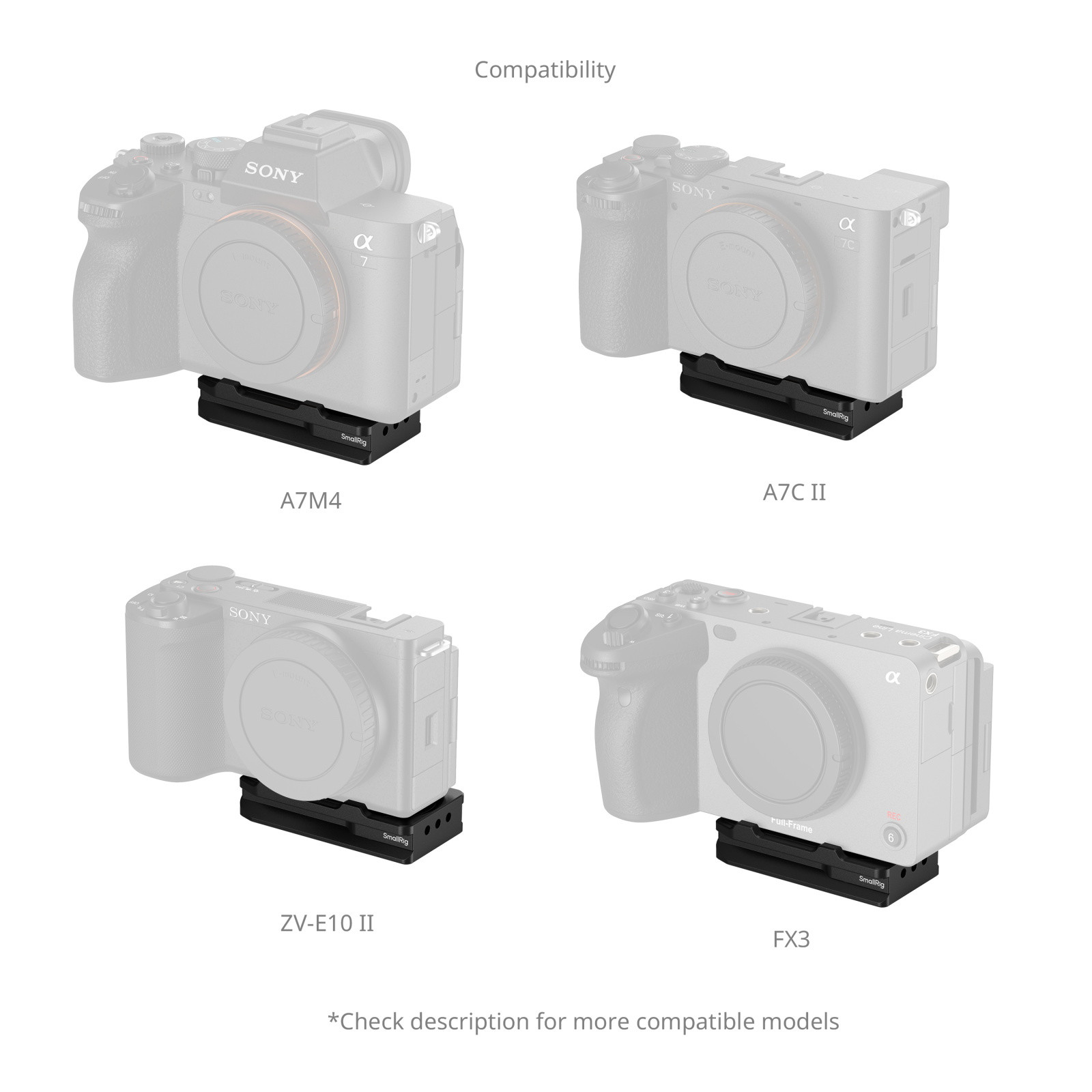 SmallRig Arca-Swiss Mount Plate for AirTag for Sony MD5423