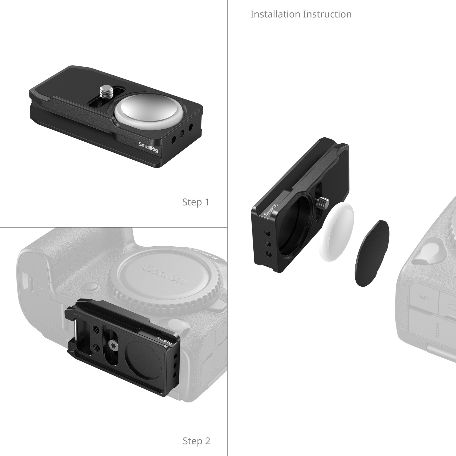SmallRig Arca-Swiss Mount Plate for AirTag for Canon MD5424