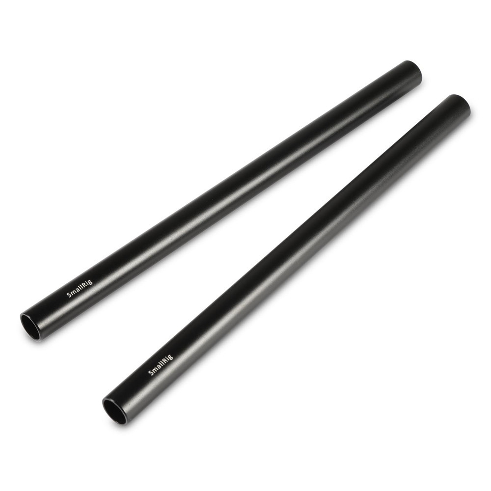 SmallRig 2pcs 15mm Black Aluminum Alloy Rod(M12-25cm) 10inch 1052