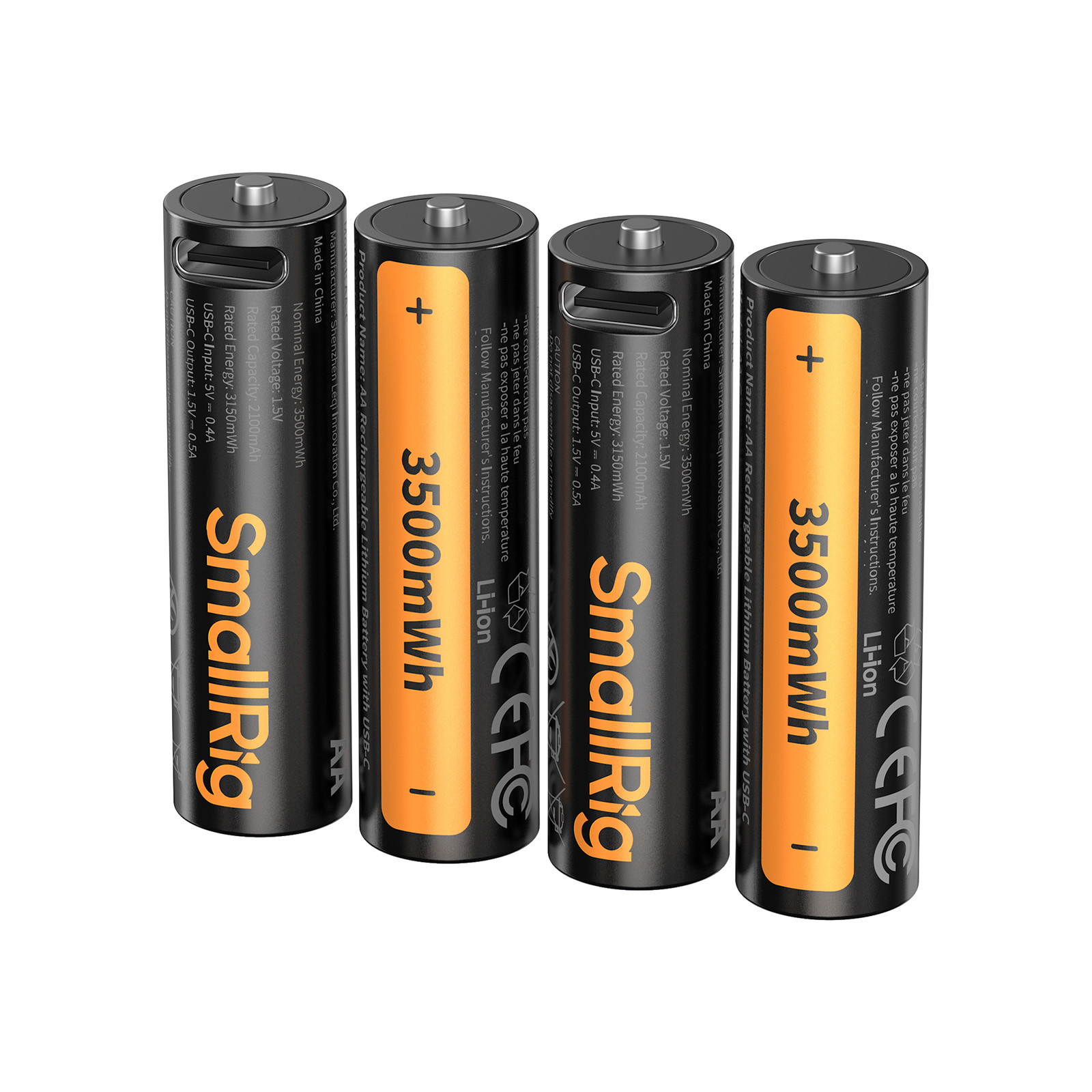 SmallRig AA Rechargeable Lithium Battery with USB-C 5768
