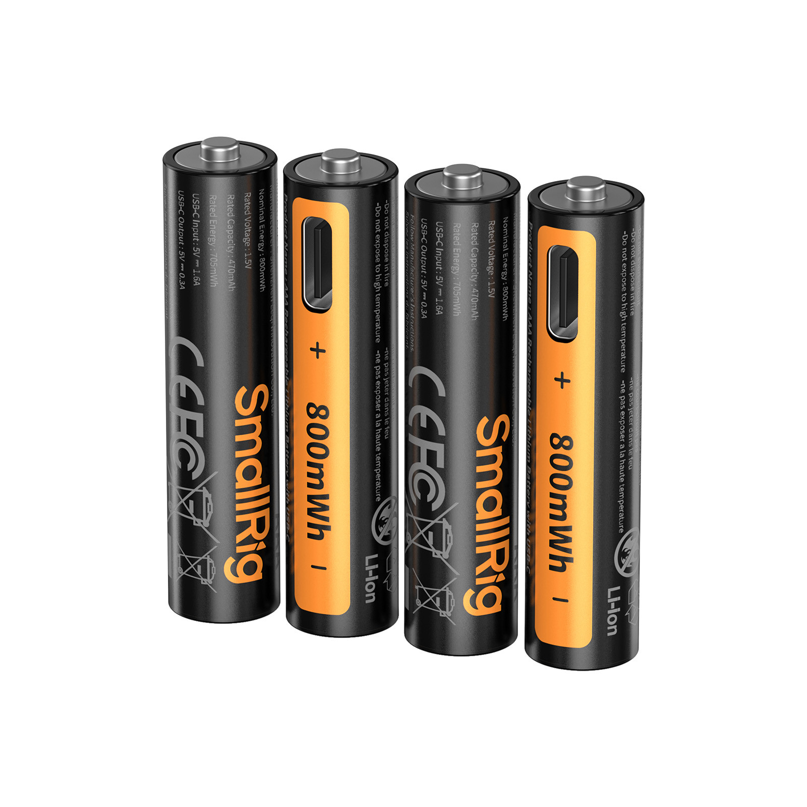 SmallRig AAA Rechargeable Lithium Battery with USB-C 5769