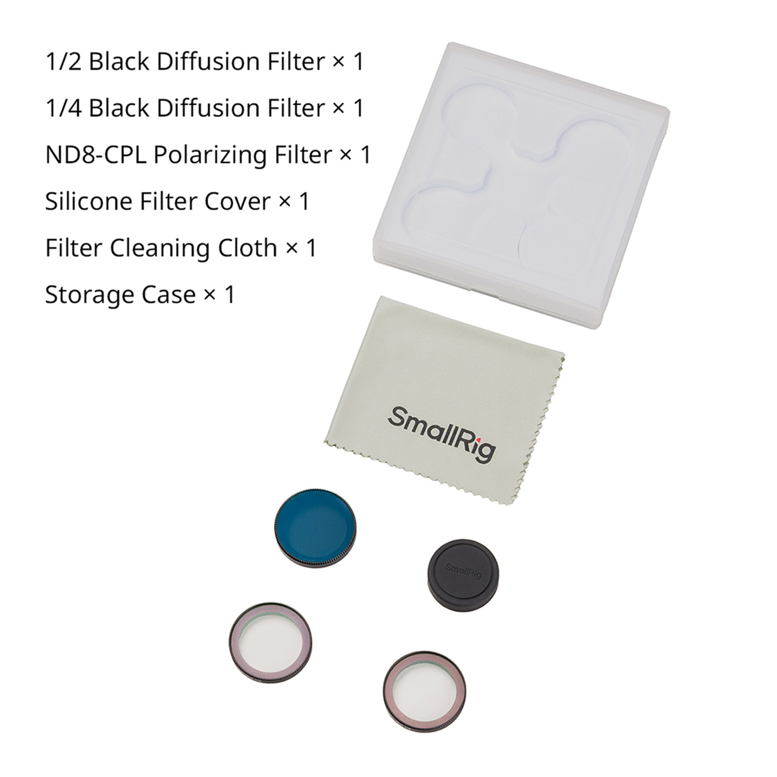 SmallRig 1/2 Black Diffusion & 1/4 Black Diffusion & ND8-CPL Polarizing Filter Kit for DJI Osmo Nano 5789