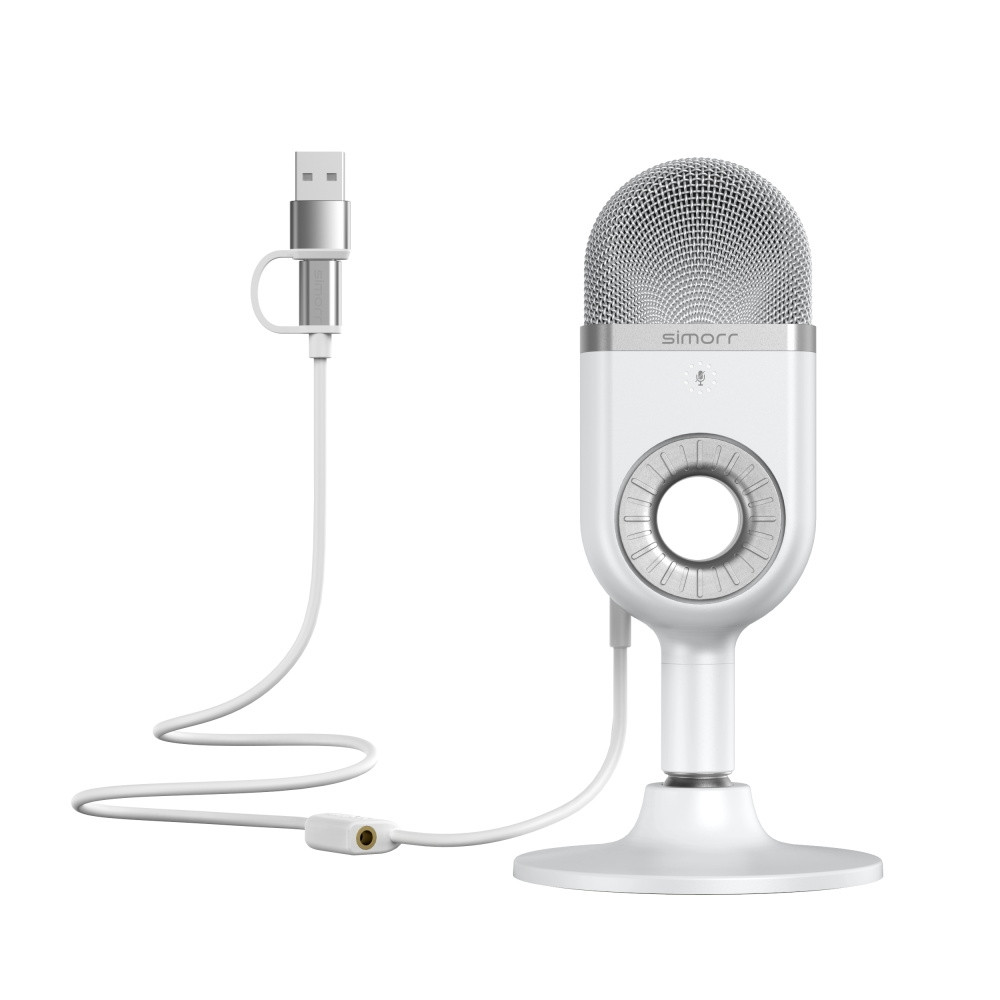 simorr Wave U1 USB Condenser Microphone(White) 3492
