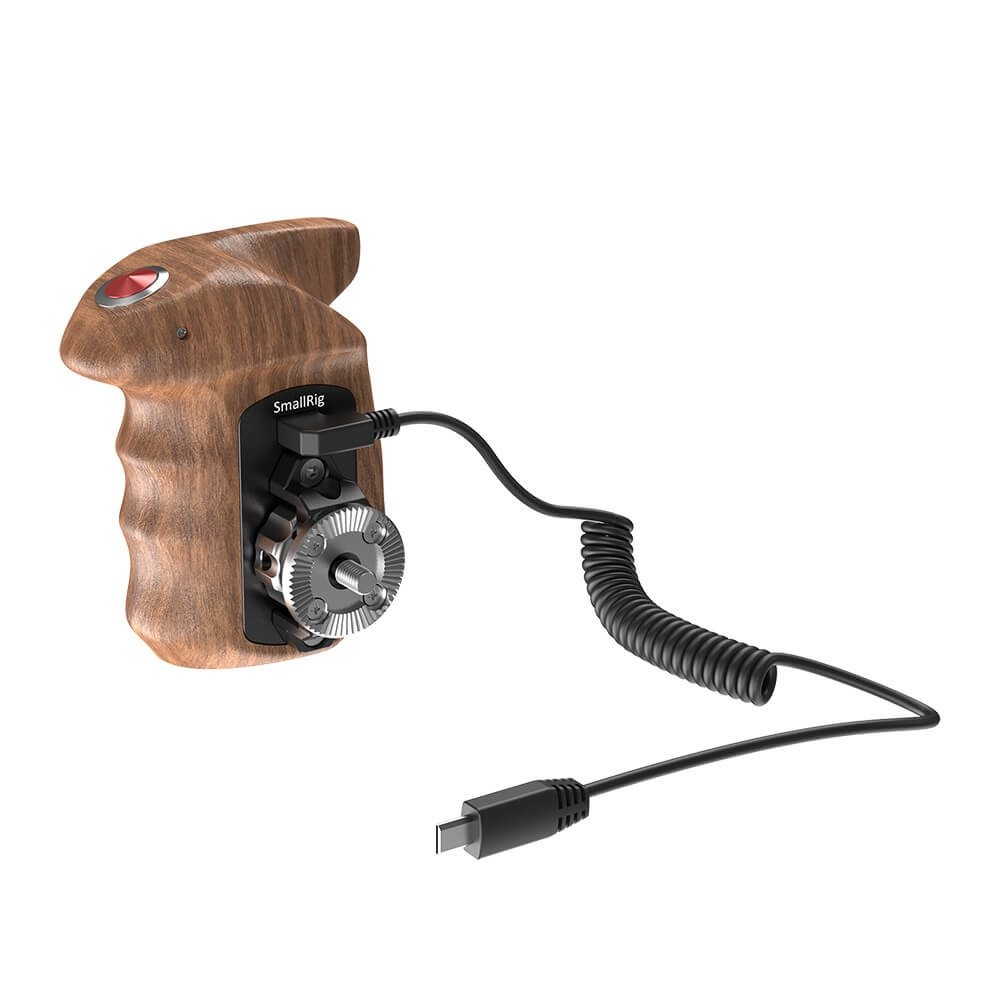 SmallRig Right Side Wooden Hand Grip with Record Start/Stop Remote Trigger for Sony Mirrorless Cameras HSR2511