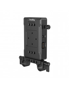 SmallRig V Mount Battery Adapter Plate (Basic Version) with Dual Rod Clamp 3498B