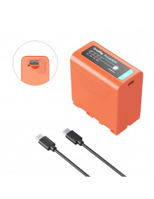 SmallRig USB-C Rechargeable Camera Battery for Sony NP-F970 (Orange) 4972