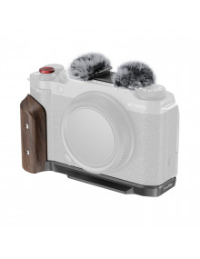 SmallRig L-Shape Mount Plate with Wooden Handle for FUJIFILM X-M5 (Black) 5260