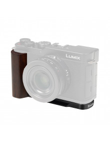 SmallRig L-Shaped Mount Plate with Wooden Handle for Panasonic LUMIX L10 (Black) 5942