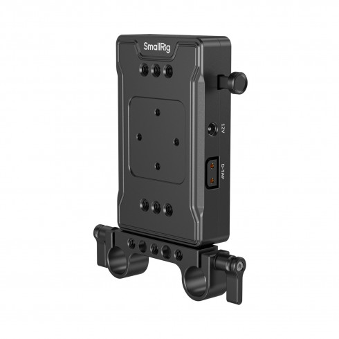 SmallRig V Mount Battery Adapter Plate (Basic Version) with Dual Rod Clamp 3498B