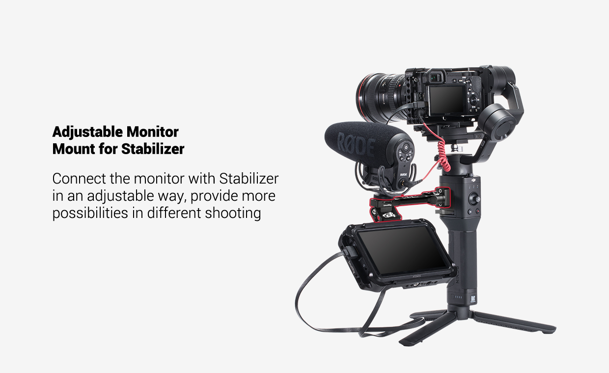 SmallRig Adjustable Monitor Mount for DJI Ronin-S/Ronin-SC/Zhiyun Crane 3/ Weebill Lab BSE2386